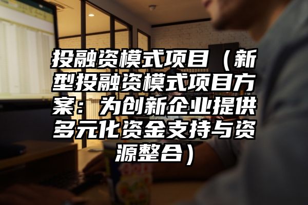 投融资模式项目（新型投融资模式项目方案：为创新企业提供多元化资金支持与资源整合）