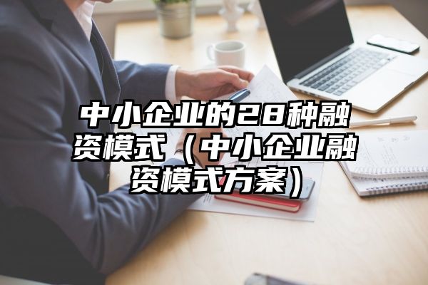 中小企业的28种融资模式（中小企业融资模式方案）