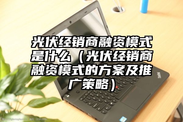 光伏经销商融资模式是什么（光伏经销商融资模式的方案及推广策略）