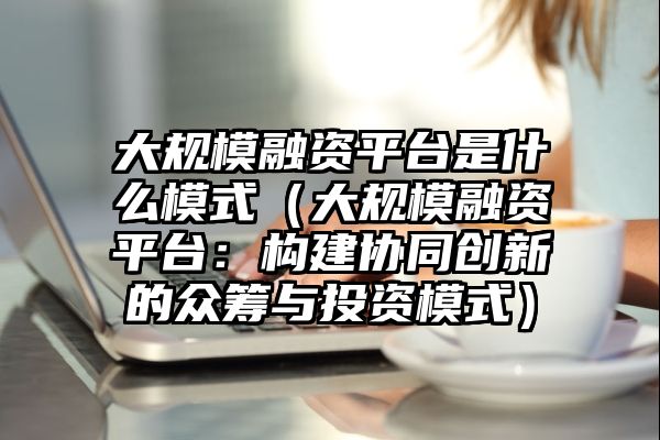 大规模融资平台是什么模式（大规模融资平台：构建协同创新的众筹与投资模式）