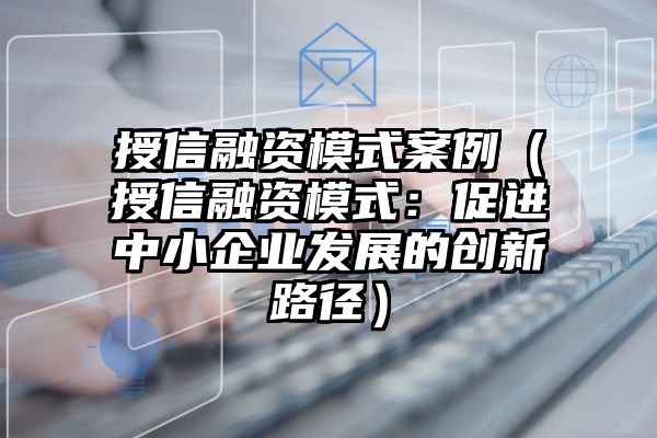 授信融资模式案例（授信融资模式：促进中小企业发展的创新路径）