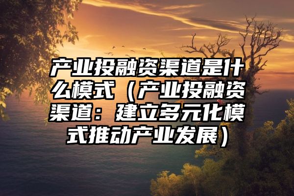 产业投融资渠道是什么模式（产业投融资渠道：建立多元化模式推动产业发展）