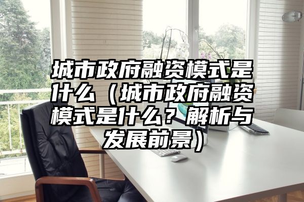 城市政府融资模式是什么（城市政府融资模式是什么？解析与发展前景）