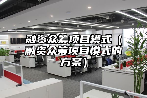 融资众筹项目模式（融资众筹项目模式的方案）