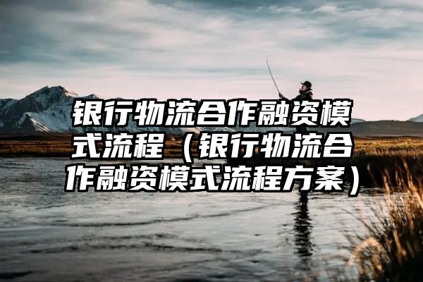 银行物流合作融资模式流程（银行物流合作融资模式流程方案）