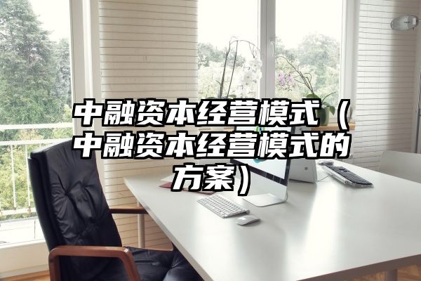 中融资本经营模式（中融资本经营模式的方案）