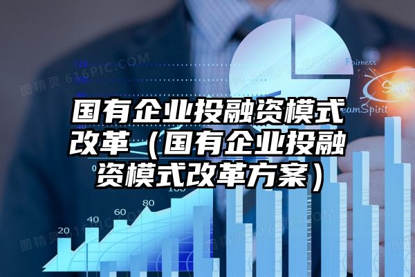 国有企业投融资模式改革（国有企业投融资模式改革方案）