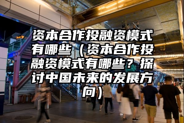 资本合作投融资模式有哪些（资本合作投融资模式有哪些？探讨中国未来的发展方向）