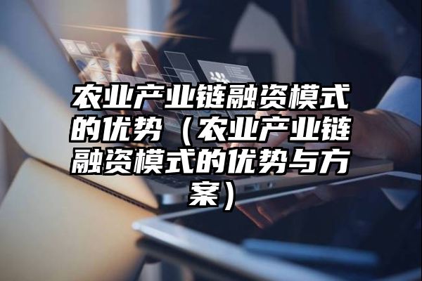 农业产业链融资模式的优势（农业产业链融资模式的优势与方案）