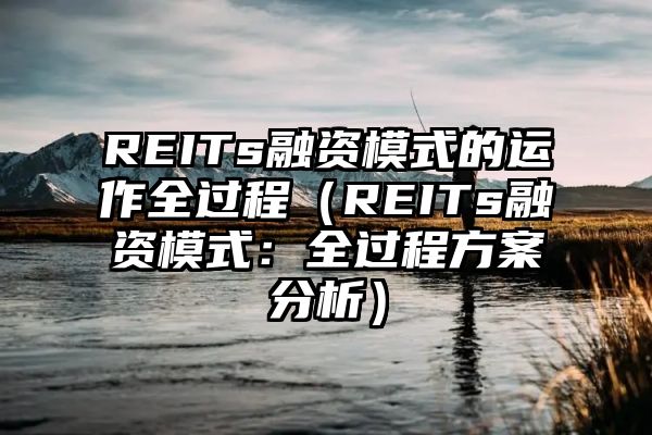 REITs融资模式的运作全过程（REITs融资模式：全过程方案分析）